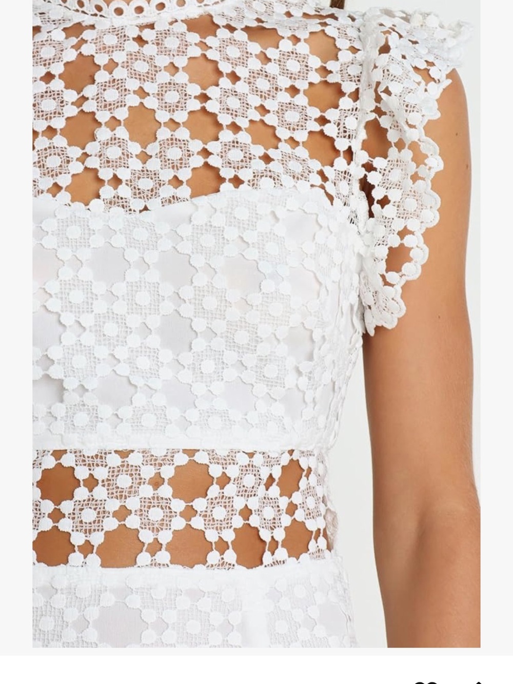 Petal & Pup White Floral Lace Midi Dress - Picture 3 of 4